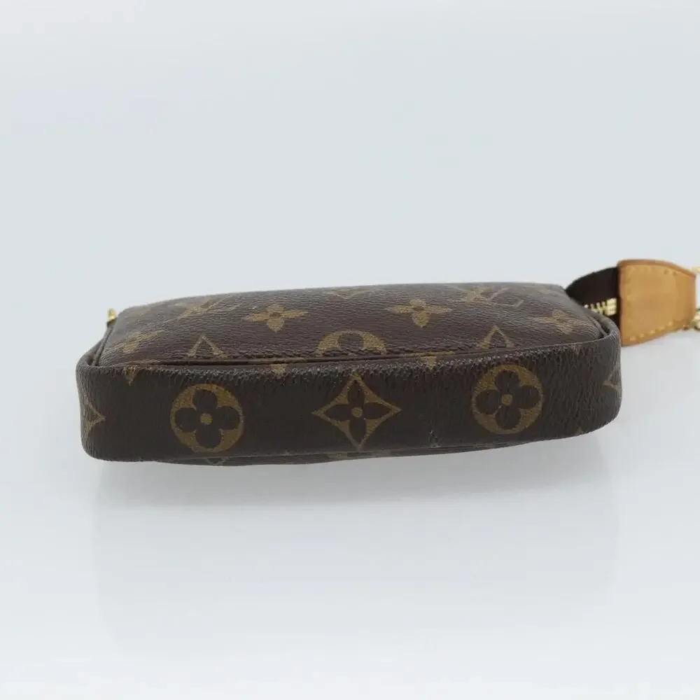 Louis Vuitton Monogram Mini Pochette Accessoires Pouch Brown
